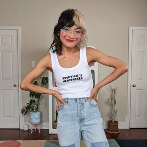 CHNGE Abortion Is Healthcare Cropped Tank